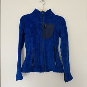 Marmot blue fleece zip up jacket